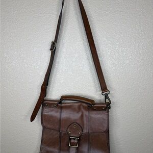 Fossil Brown Leather Crossbody Satchel
